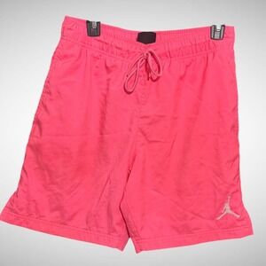 Jordan Swim Trunks Mens Small Solid Pink Pre Owned Straight Draw Strings